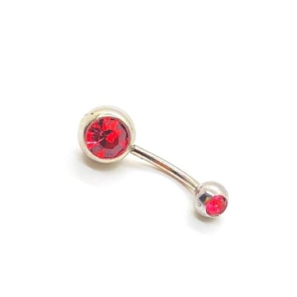 Belly Ring pink topaz - Picture 3 of 3